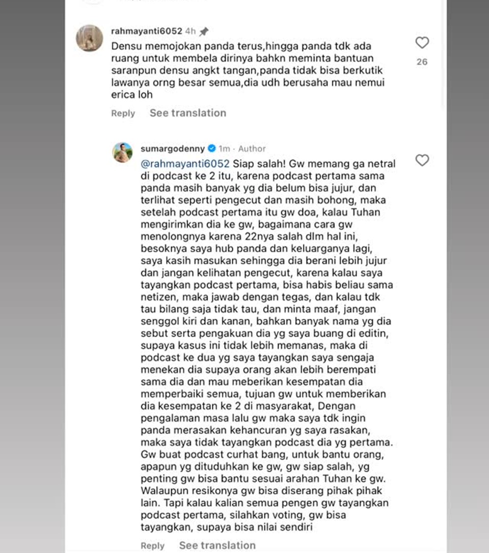 Denny Sumargo Sebut DJ Panda Pengecut dan Masih Bohong [Instagram]
